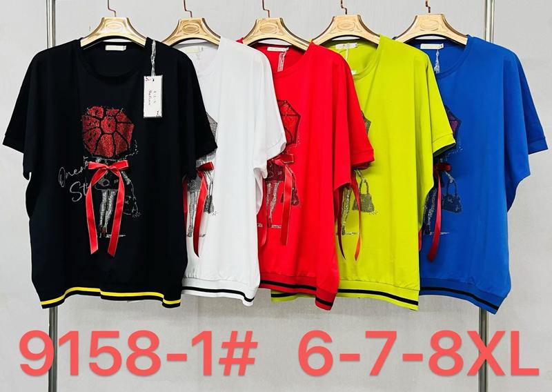 Футболка Immei (6XL-8XL) 9158-1 black (лето)