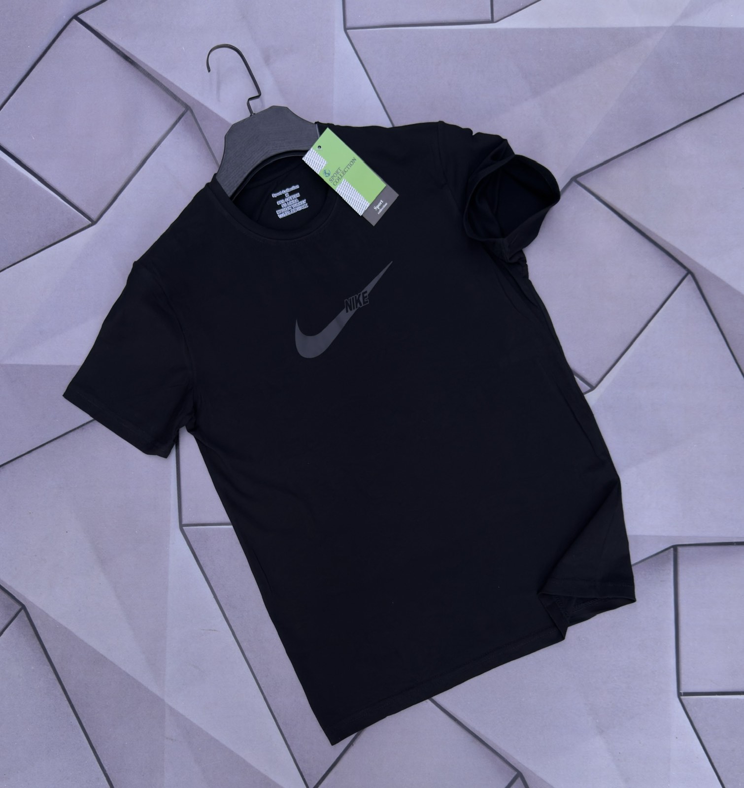 Футболка Rassul (S-2XL) 6050 black (лето)