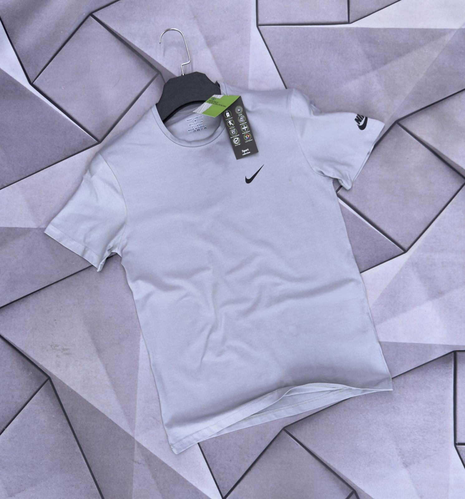 Футболка Rassul (S-2XL) 6056 l.grey (лето)