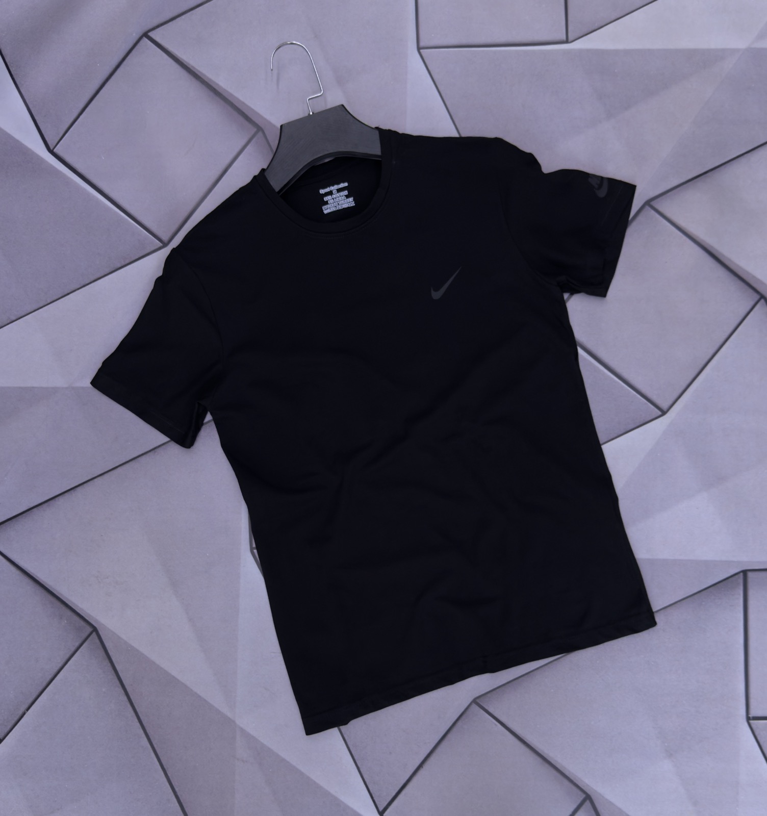 Футболка Rassul (S-2XL) 6059 black (лето)