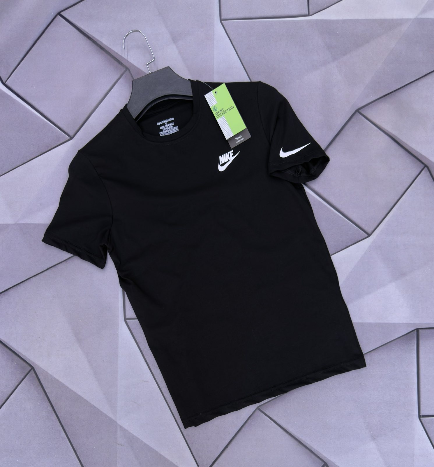 Футболка Rassul (S-2XL) 6067 black (лето)