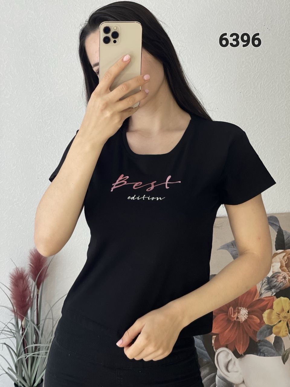 Футболка FSN (42-48) 6396 black (лето)