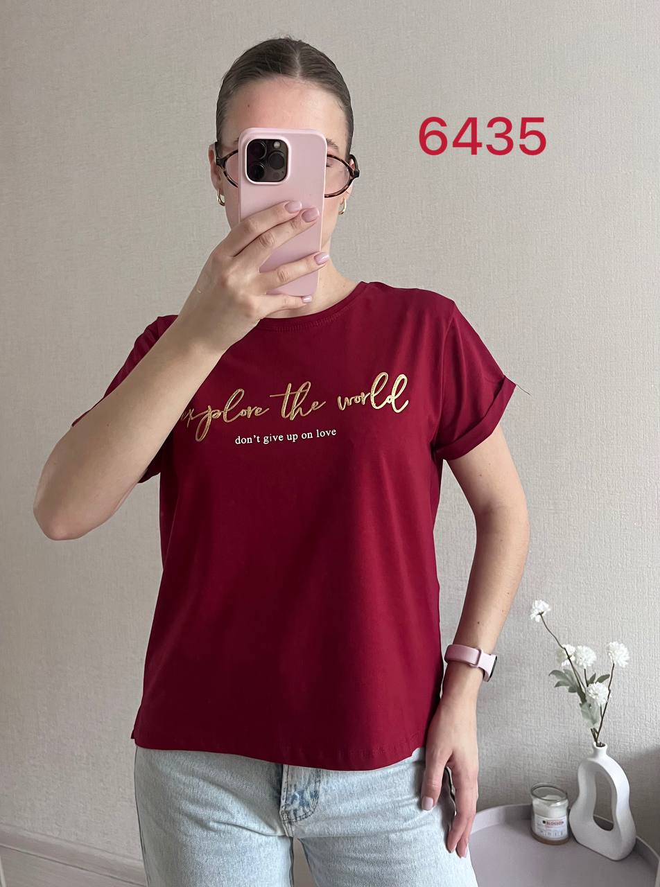 Футболка FSN (42-48) 6435 wine (лето)