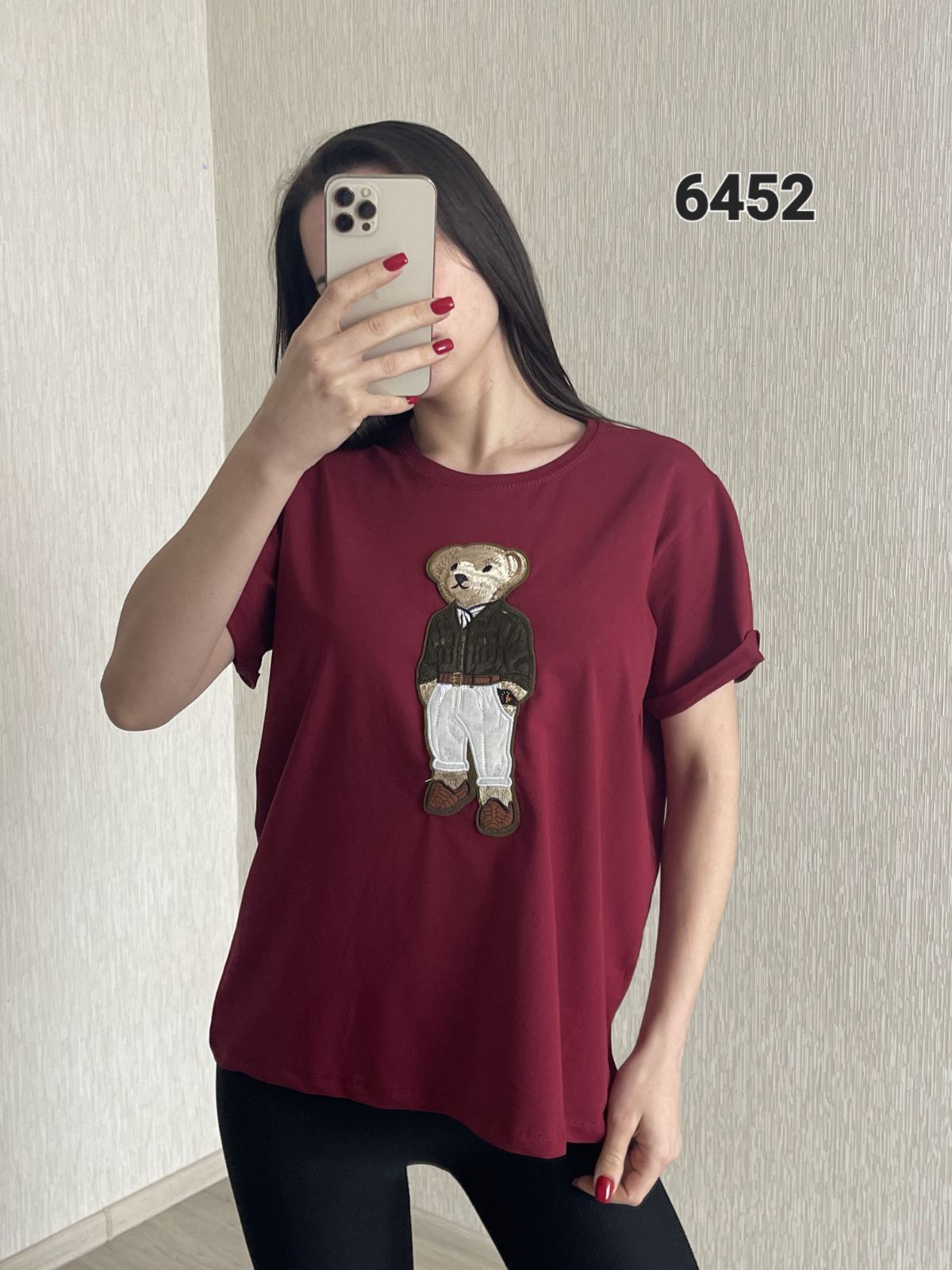 Футболка FSN (46-52) 6452 wine (лето)