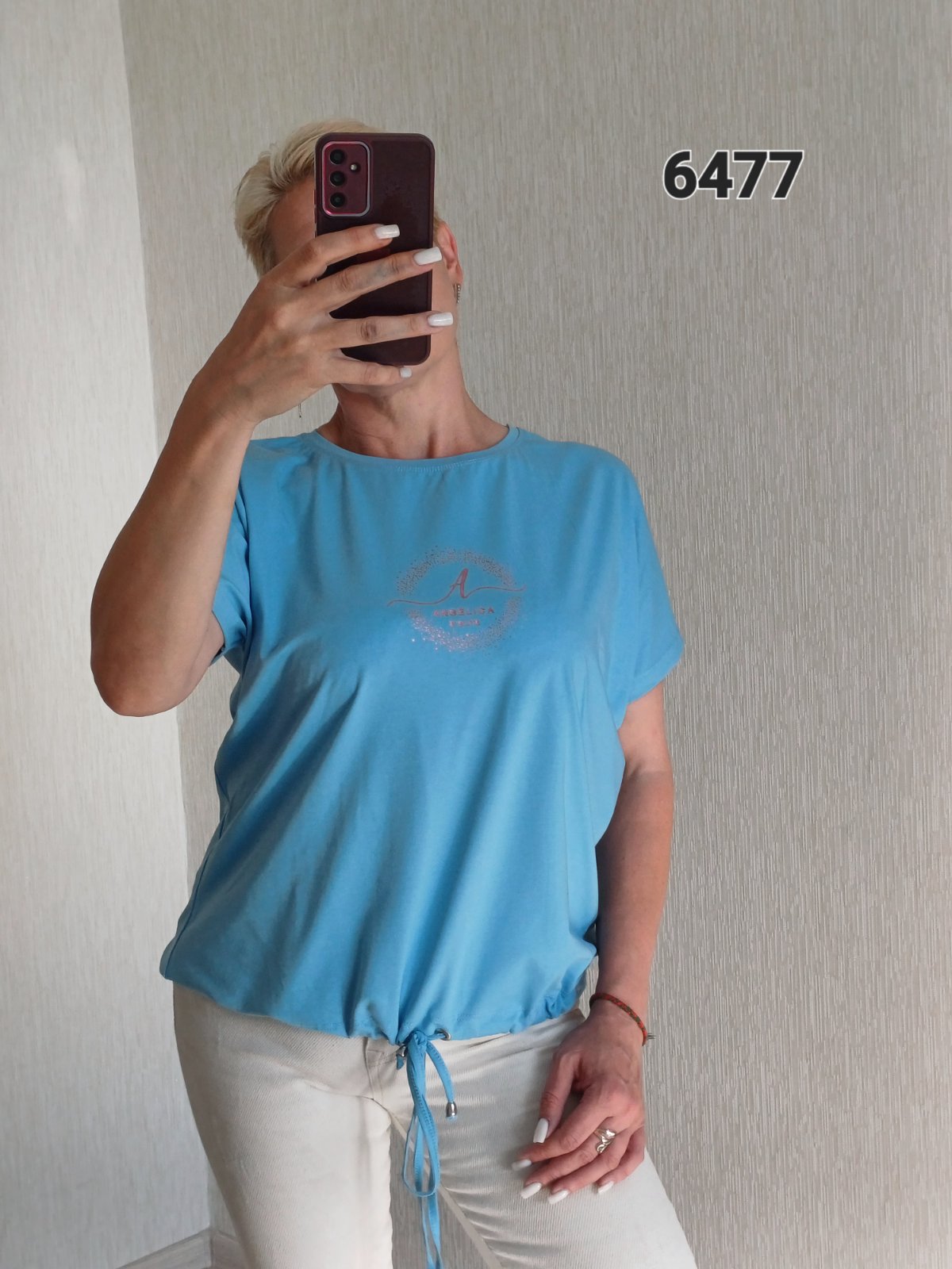 Футболка FSN (50-56) 6477-1 l.blue (лето)
