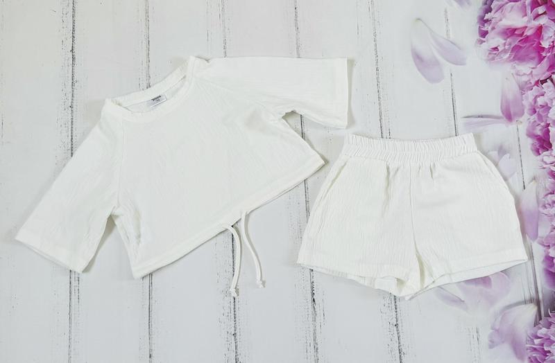 Костюм Moda school (122-146) 8506 white (лето)
