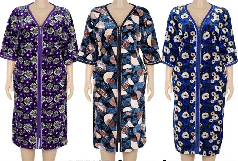 Халат Vanda (XL-5XL) S12 mix (лето)