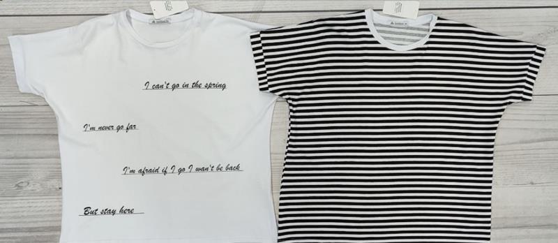 Футболка sss Annet (50-58) YT1741 white-black (лето)