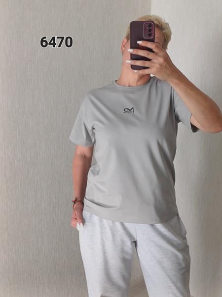 Футболка FSN (48-52) 6470 grey (лето)