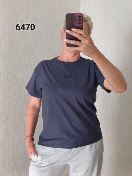 Футболка FSN (48-52) 6470 navy (лето)