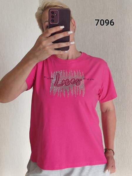 Футболка FSN (48-54) 7096 pink (лето)