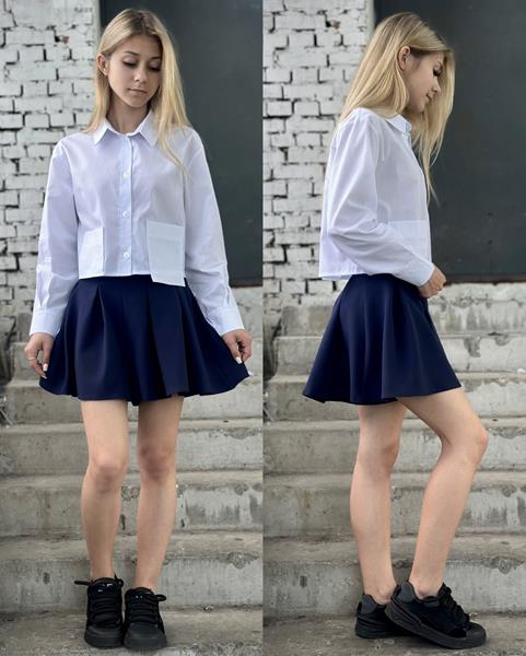 Юбка-шорты Karolina (30-42) KR276 navy (лето)