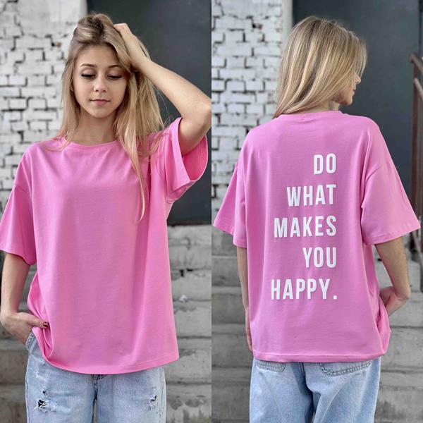 Футболка Karolina (34-42) KR281 pink (лето)