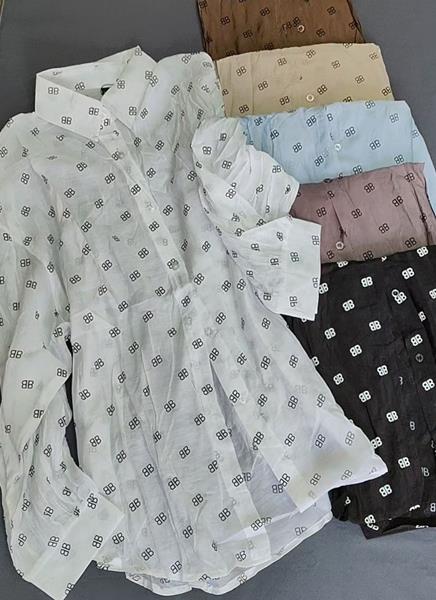 Рубашка Lora (one size) LR176 beige (лето)