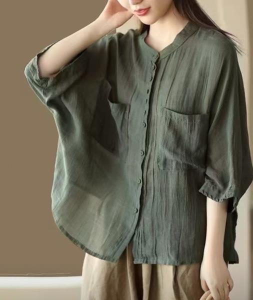 Рубашка Lora (one size) LR194 green (лето)