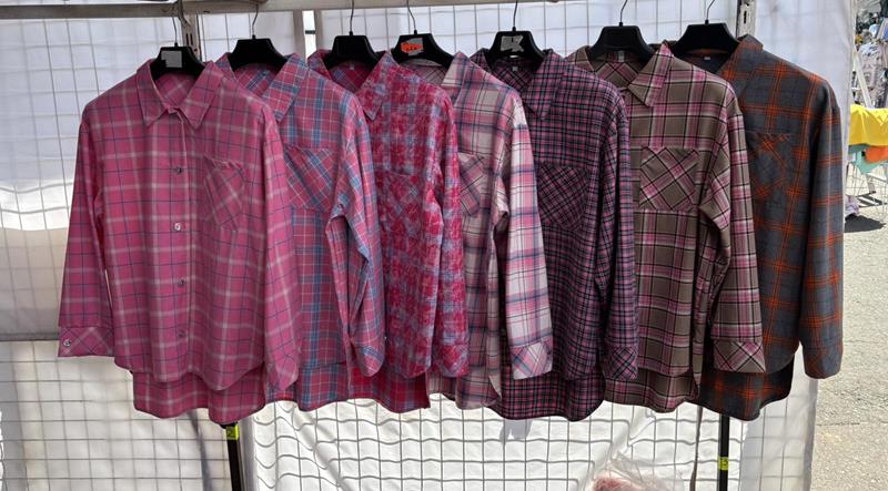 Рубашка HJJ Story (42-48) HJJ105 pink-l.blue (деми)
