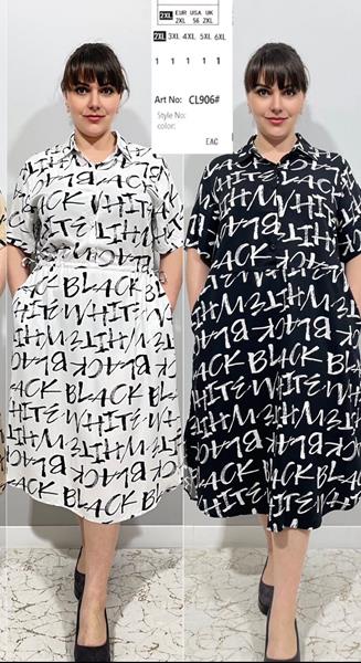 Платье Yafeier (2XL-6XL) CL906 black (лето)