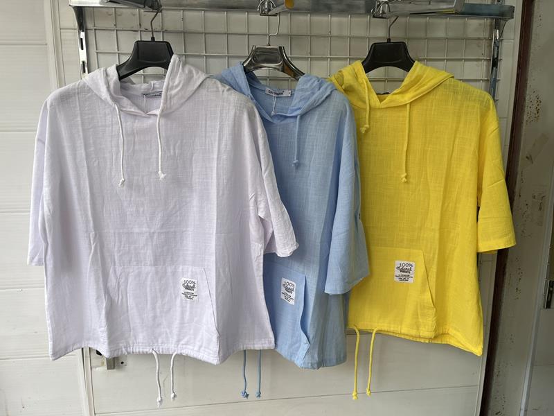 Футболка Yafeier (XL-4XL) 376 yellow (лето)