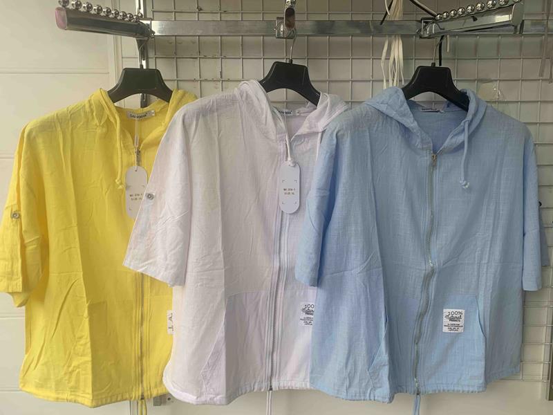 Рубашка Yafeier (XL-4XL) 376-1 yellow (лето)
