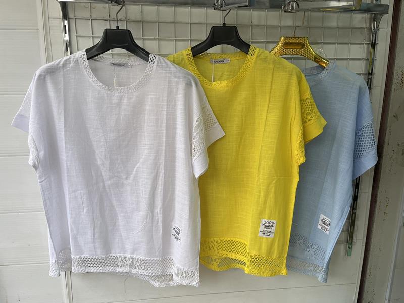 Футболка Yafeier (XL-4XL) 383 yellow (лето)