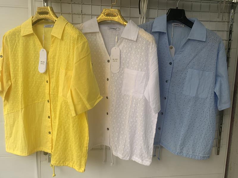 Рубашка Yafeier (XL-4XL) 438 white (лето)