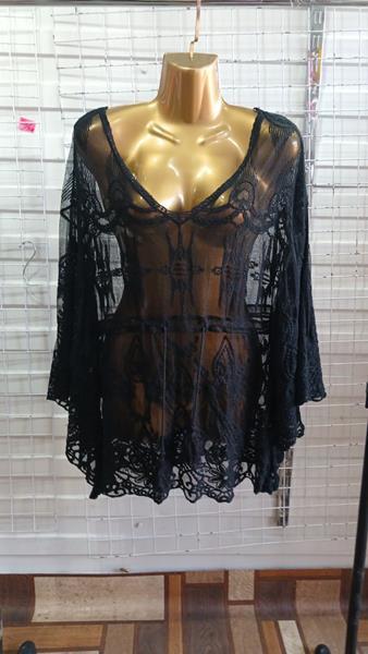 парео sss Annet (one size) AM1808 black (лето)