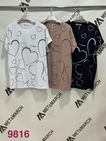 Футболка Met&March (one size) 9816 black (лето)