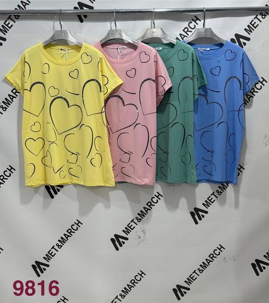 Футболка Met&March (one size) 9816 pink (лето)