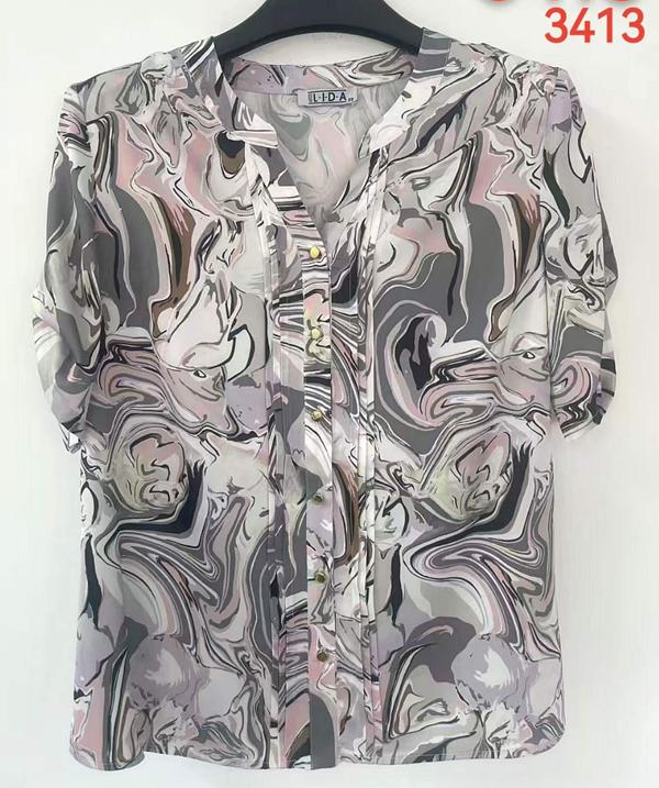 Рубашка LIDA (52-62) 3413 grey (лето)
