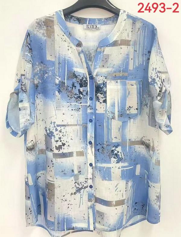 Рубашка LIDA (52-62) 2493-2 l.blue (лето)