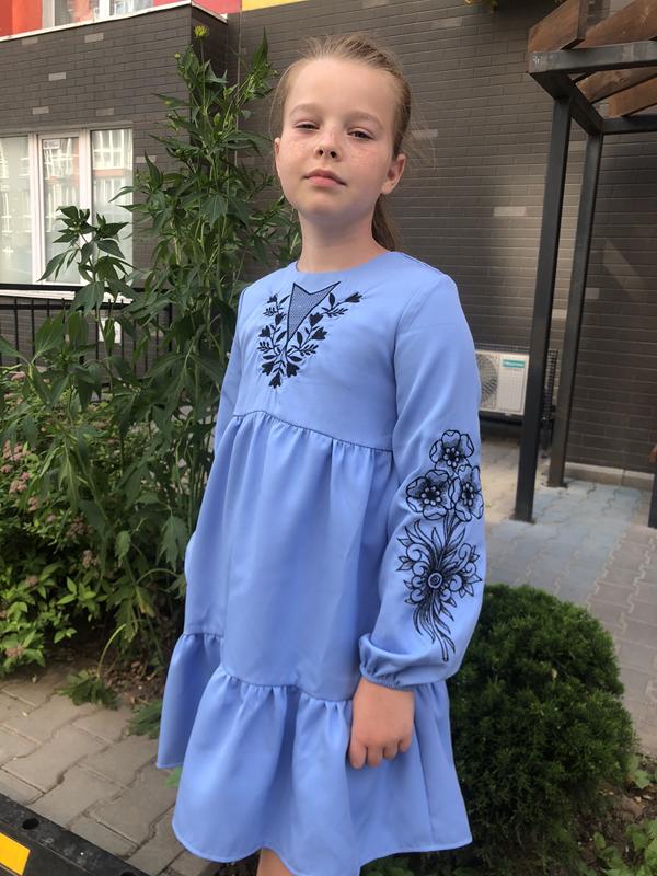 Платье Moda school (138-146) M24 l.blue (лето)
