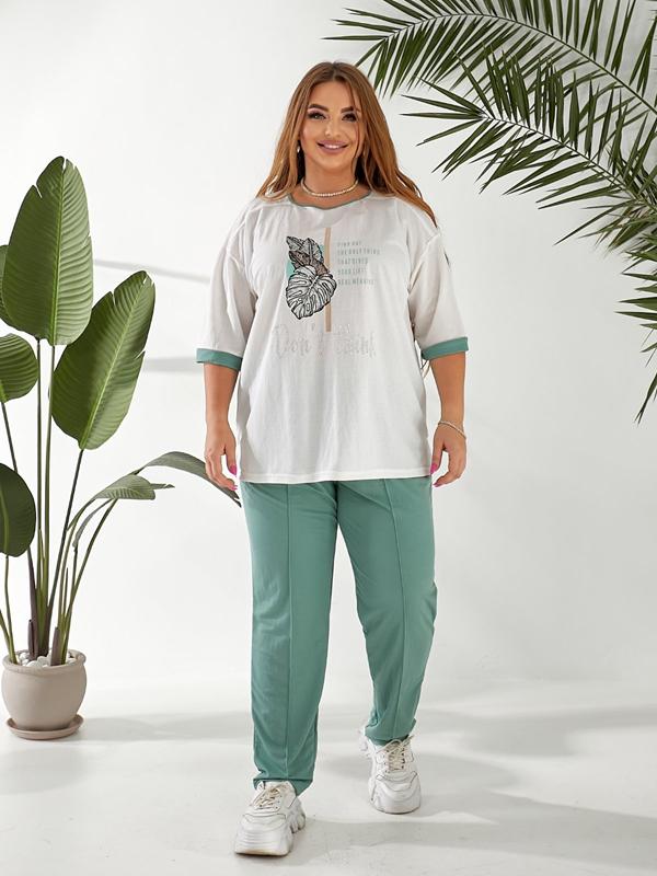 Костюм спорт OSKA (50-56) 6091 l.green (деми)