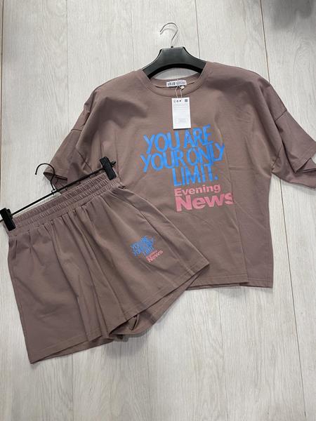 Костюм спорт sss Annet (S-L) AZ0160 brown (лето)