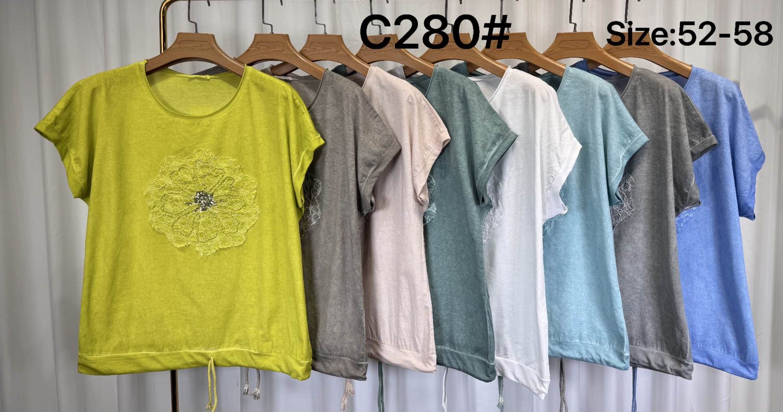 Футболка Yafeier (52-58) C280 grey (лето)
