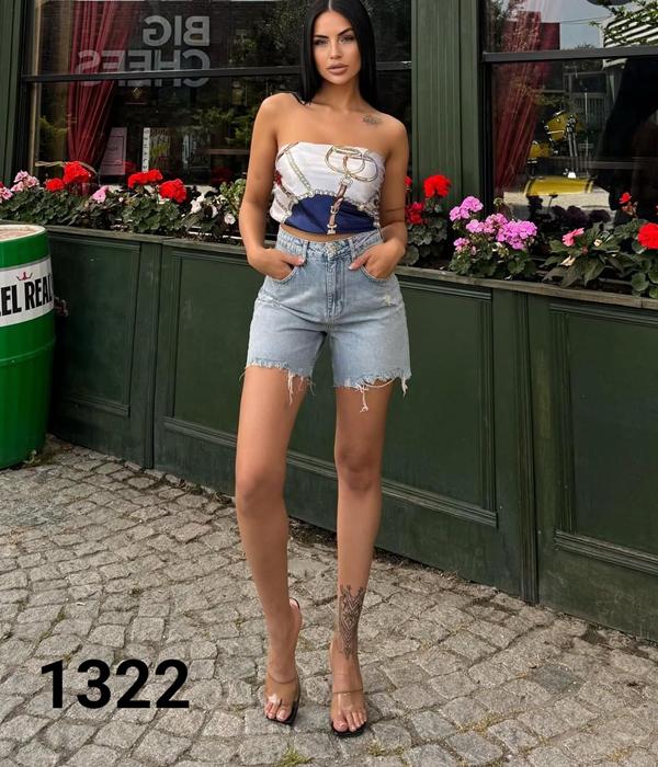Шорты Jeans Style (34-40) 355-1322 l.blue (лето)
