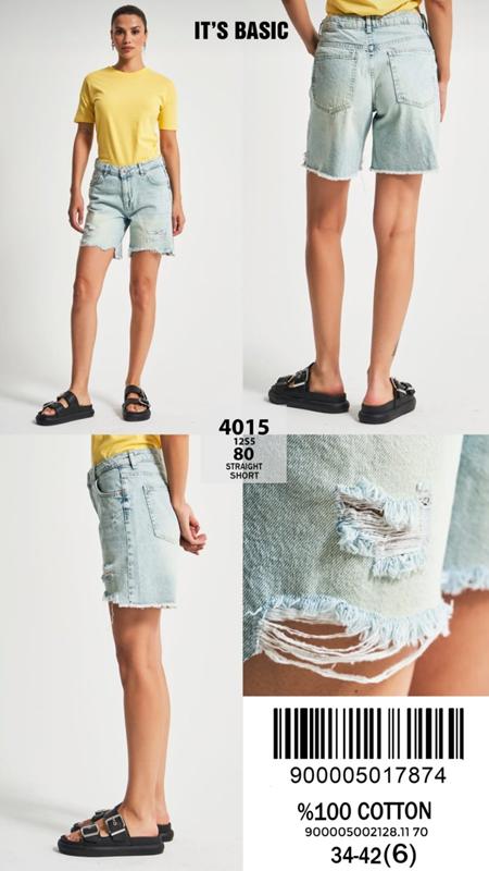Шорты Jeans Style (34-42) 4015-80 l.blue (лето)