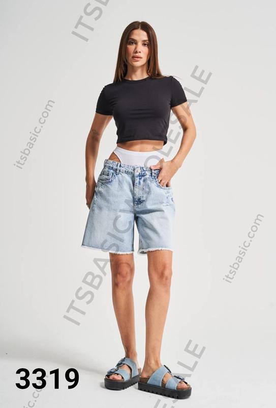 Шорты Jeans Style (38-48) 3319-FS4 l.blue (лето)