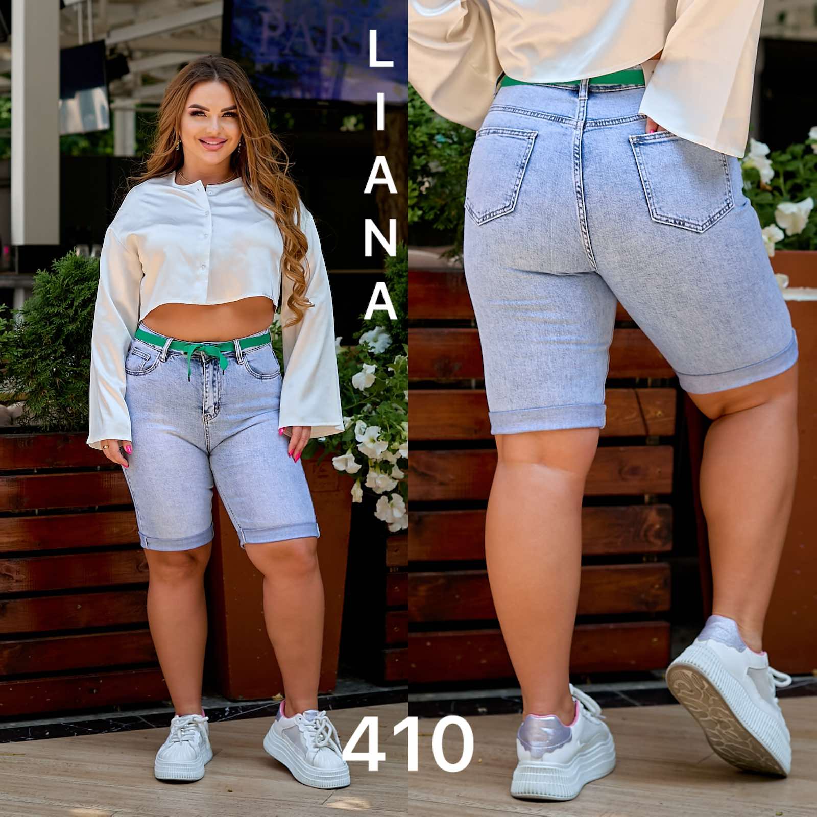 Шорты Liana Denim (30-36) 410-1 l.blue (лето)