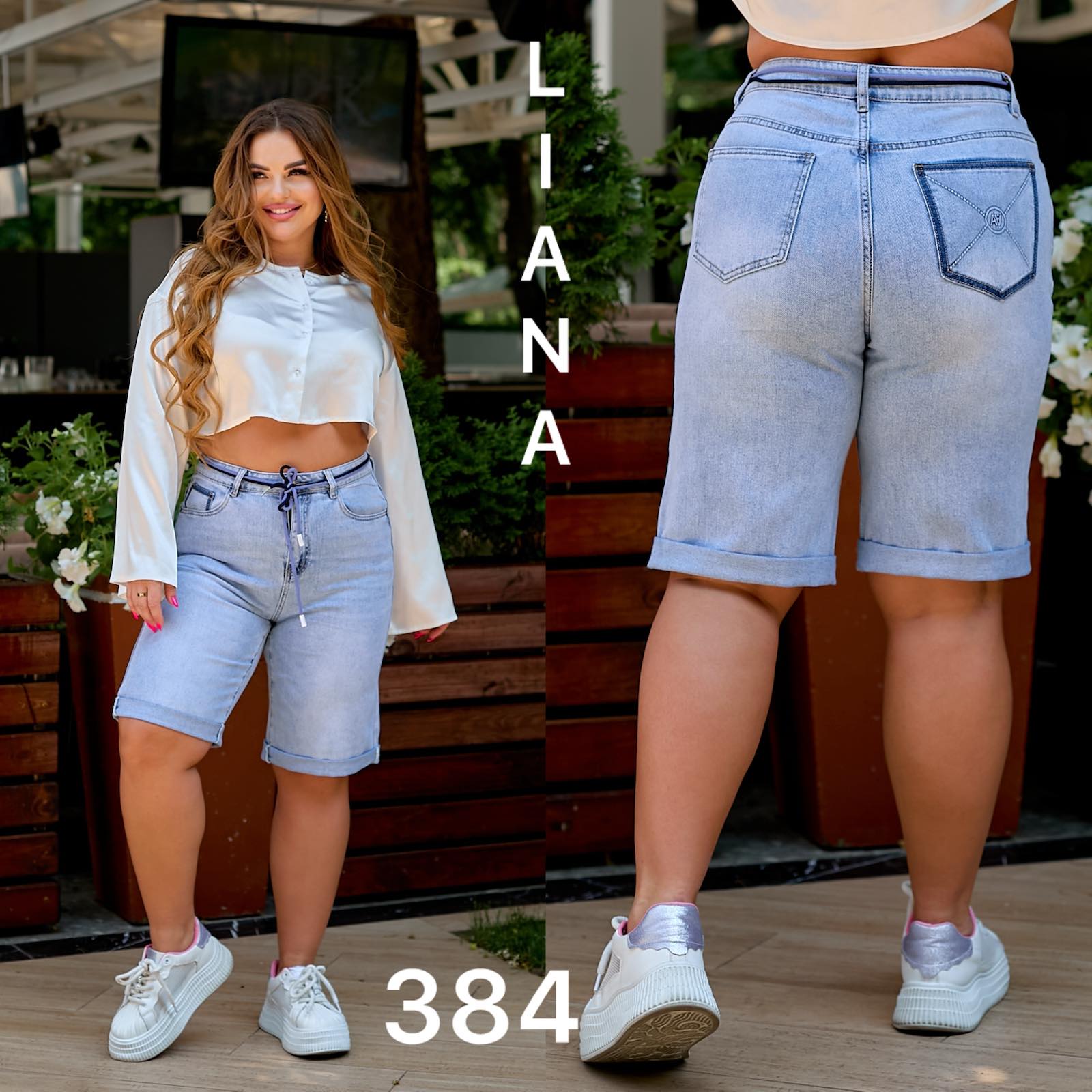 Шорты Liana Denim (30-36) 384-1 l.blue (лето)