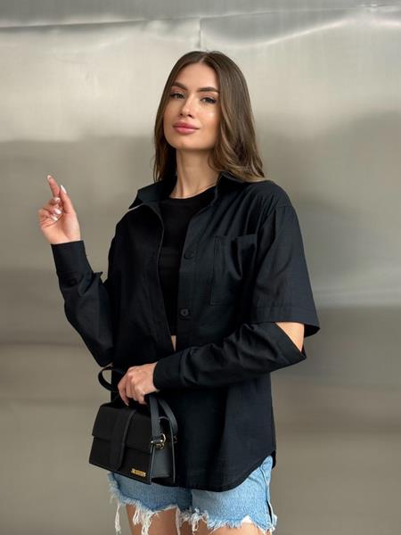 Рубашка Arina (42-48) 2454 black (лето)