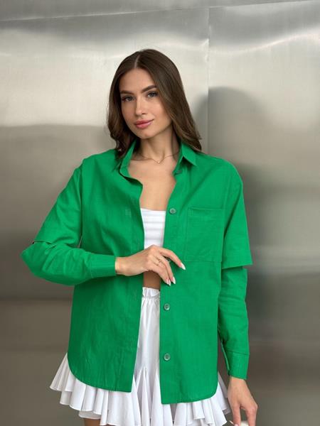 Рубашка Arina (42-48) 2454 green (лето)