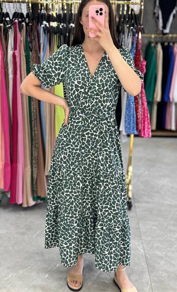 Платье Arina (42-50) 1620 khaki (лето)