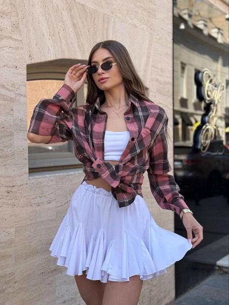 Рубашка Arina (42-48) 2450 pink (деми)