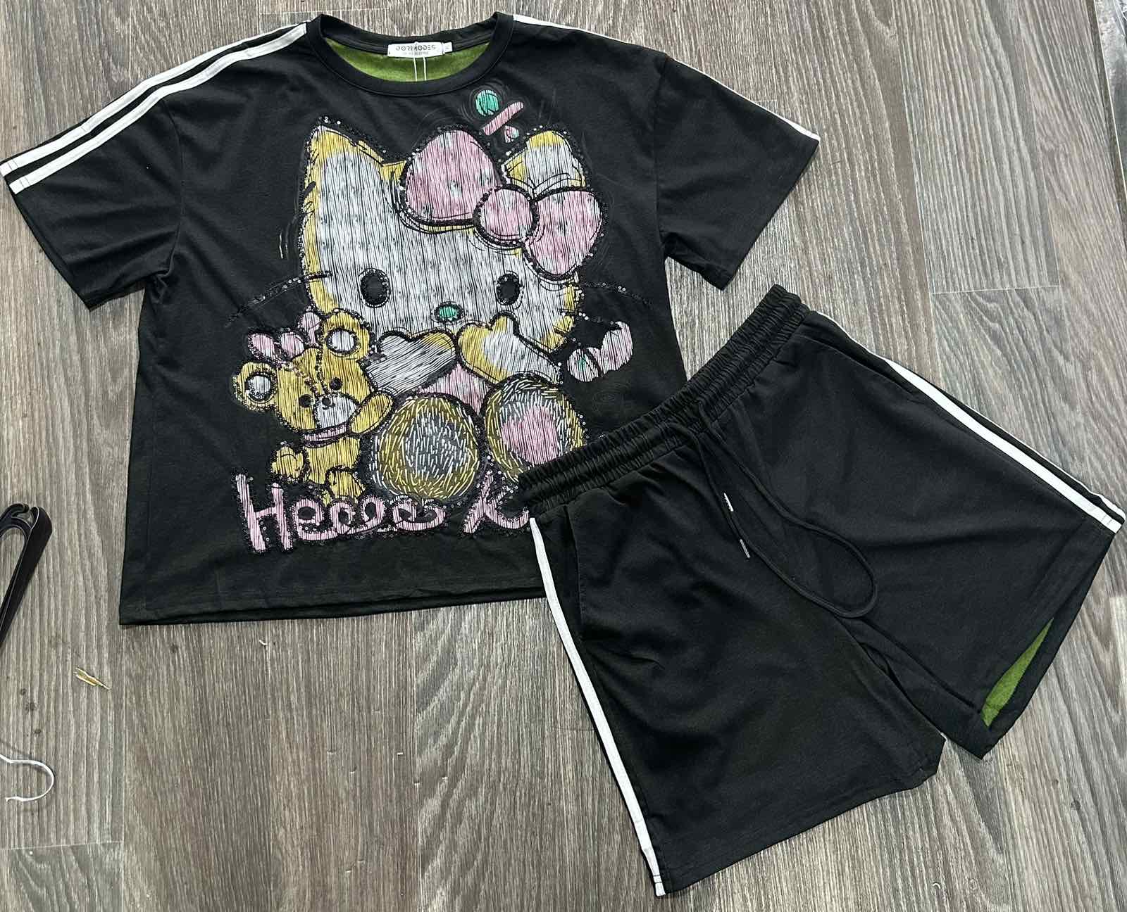 Костюм Шаолинь (M-XL) BH8510 black-green (лето)