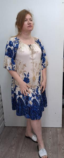 Платье Romeo life (50-54) RL495 blue (лето)