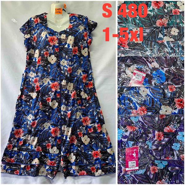 Халат HomeWear (XL-5XL) S480 mix (лето)
