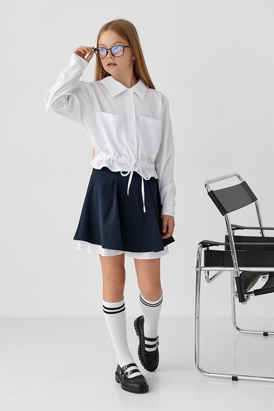 Юбка-шорты Moda school (134-158) M35 navy (лето)