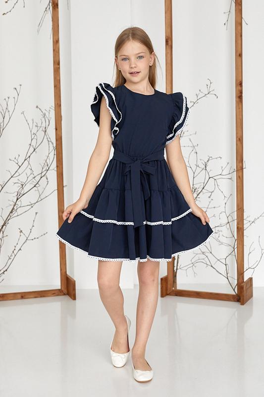 Платье Moda school (122-146) M28 navy (лето)