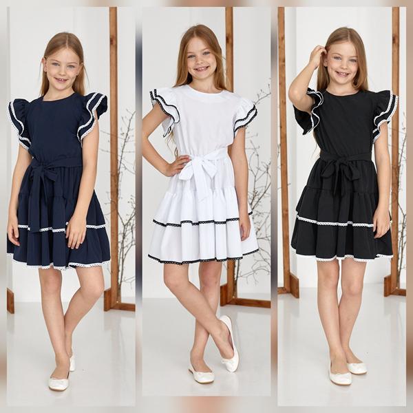 Платье Moda school (122-146) M41 white (лето)