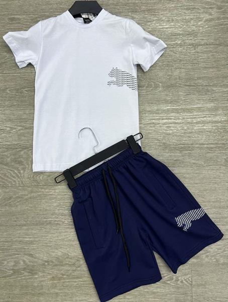 Костюм MirWear kids (13-17) 284-3-285 white-navy (лето)